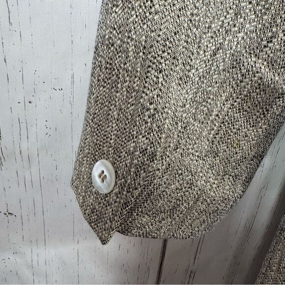 Vintage Christian Dior Womens Tan Brown Neutral Longline Classic Blazer Jacket - Picture 14 of 16